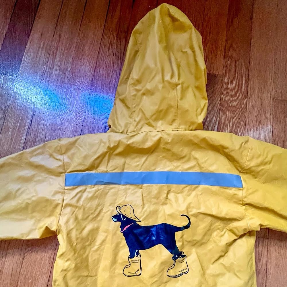 Black Dog Kids Yellow Raincoat Rain Jacket Size 2T